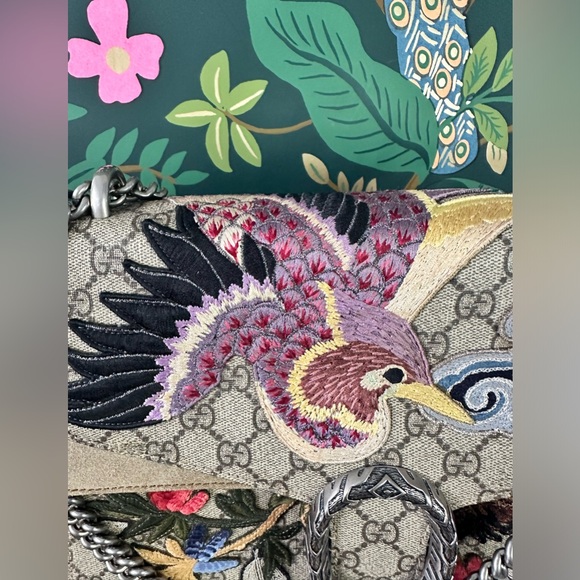 🦄💃 GUCCI RARE DIONYSUS Embroidered GG Supreme Coated Canvas - Picture 4 of 16